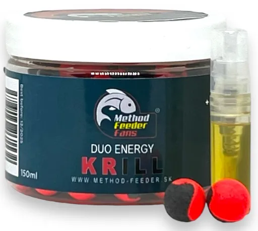 Method feeder fans pop up duo energy 15 mm 100 ml + sprej esencia 2 ml - krill