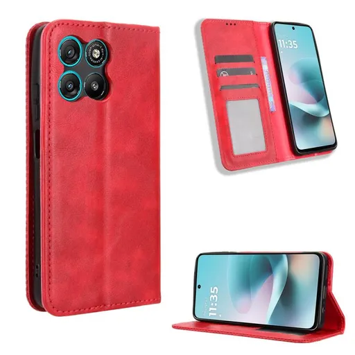 BUSINESS Peňaženkové puzdro pre Motorola Moto G57 Power červené