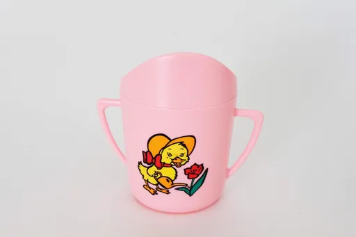 TVAR - Hrnček kojenecký ružový farebná potlač