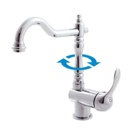 RAV SLEZÁK Labe drezová batéria s otočným ramienkom chróm l008.0/8 L008.08