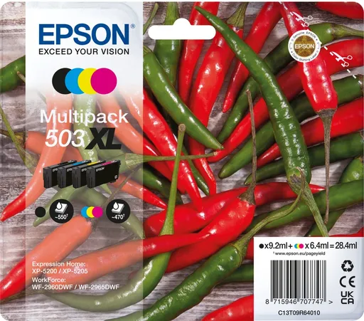 Epson 503XL T09R640 C13T09R64010 barevná (CMYK) sada originálna cartridge
