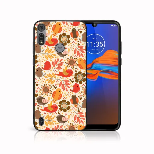 MY ART Silikónový kryt Motorola Moto E6s BIRDS (004)