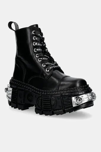 Kožené workery New Rock CRUST NEGRO,  TANK CASCO NEGRO POWER *