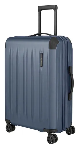 Stredný škrupinový kufor na kolieskach Travelite Dynamiic M exp Denim blue