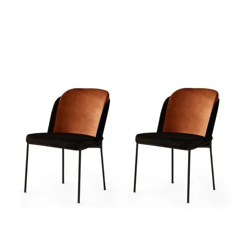 Súprava jedálenských stoličiek Dore Tile Red and Black, 2 ks