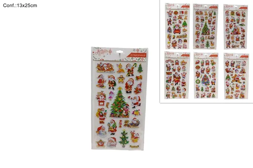 MAKRO - Samolepky vianočné rôzne druhy