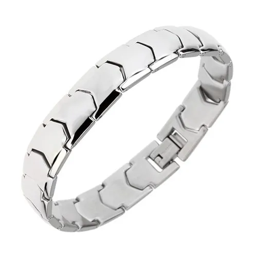 Oceľový náramok, matný povrch, "Y" články, strieborná farba