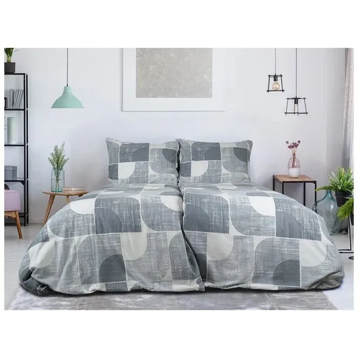 B.E.S. Petrovice Flanelové obliečky Nordic Grey, 140 x 200 cm, 70 x 90 cm