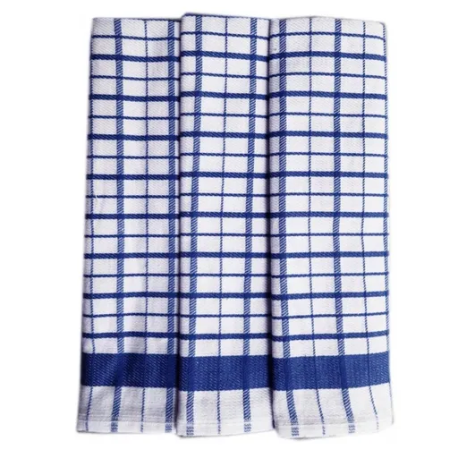 Polášek Károvaná utierka Egypt – 3 ks - č. 43 | Biela / modrá