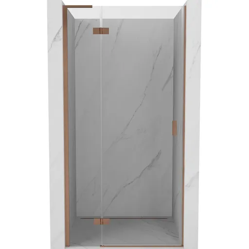 MEXEN/S - Mist-H L sprchové dvere krídlové ľavé 115, transparent, meď kartáčovaná 8A5L-115-000-65-00-L