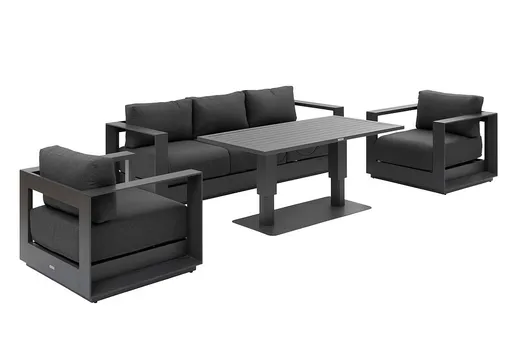 Hliníková zostava pre 5 osôb MADRID NEW (antracit)