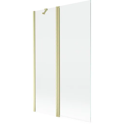 MEXEN - MIST vaňová zástena 110x150 cm 6mm f+s, zlatá kartáčovaná, číra 8A9-110-011-55-00
