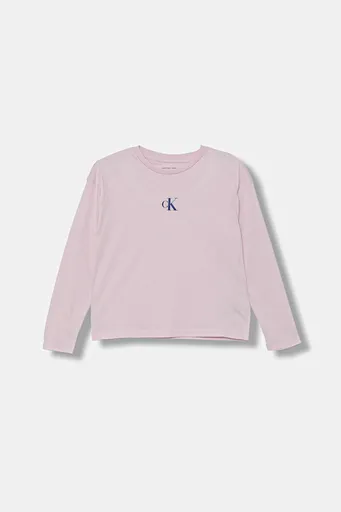 Detská bavlnená košeľa s dlhým rukávom Calvin Klein Jeans