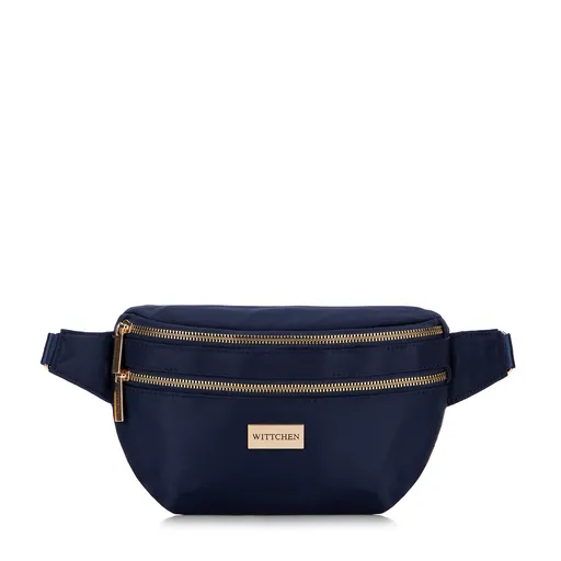 Nylonová ľadvinka s nastaviteľným pásom tmavomodrá