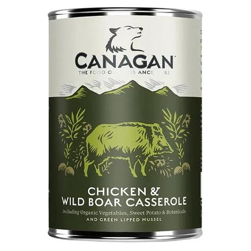 CANAGAN Chicken & wild boar casserole konzerva pre psov 400 g