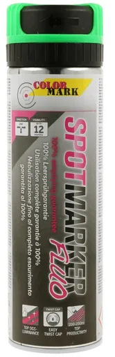 COLOR MARK SPOTMARKER FLUO - Fluorescenčný sprej na dopravné značenie fluorescenčná zelená, 0,5 L