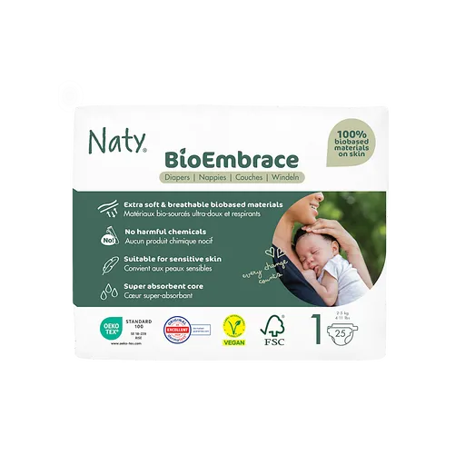 ECO BY NATY Bioembrácia newborn plienky 2-5 kg 25 kusov