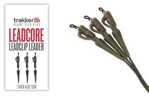 Trakker montáž leadcore leadclip leader 75 cm 45 lb 3 ks
