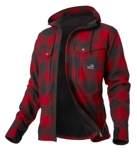 Geoff anderson zateplená bunda ezmar2+ červená s kapucňou - xxxl