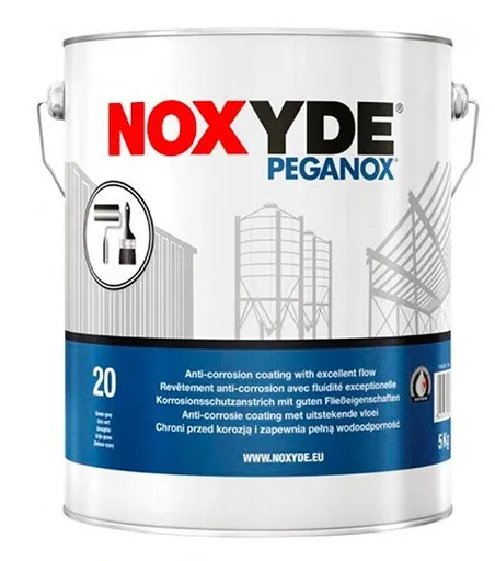 NOXYDE PEGANOX - Antikorózny vodou riediteľný náter na kov (RAL 7032 - štrková šedá, 5 kg)