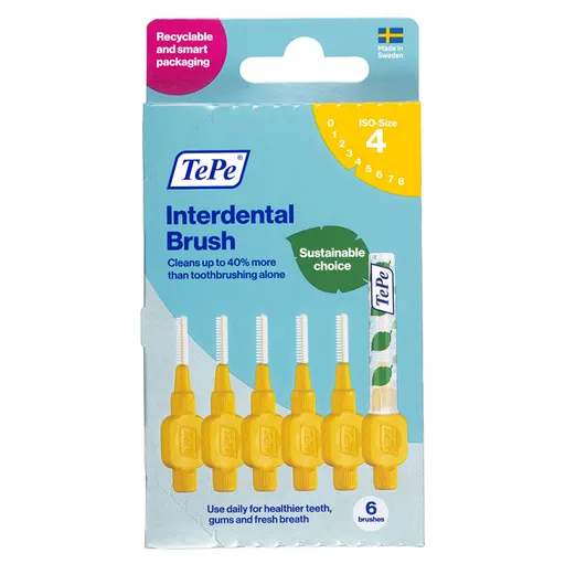 TEPE Medzizubné kefky ORIGINAL žlté 0,7 mm 6 ks
