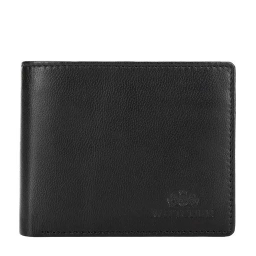 Kožená pánska peňaženka s RFID, malá, čierna 14-1-952-1