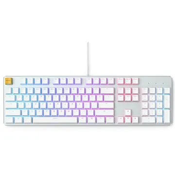 Glorious GMMK Full Size White Ice Edition – Gateron-Brown, US, biela (GLO-GMMK-FS-BRN-W)
