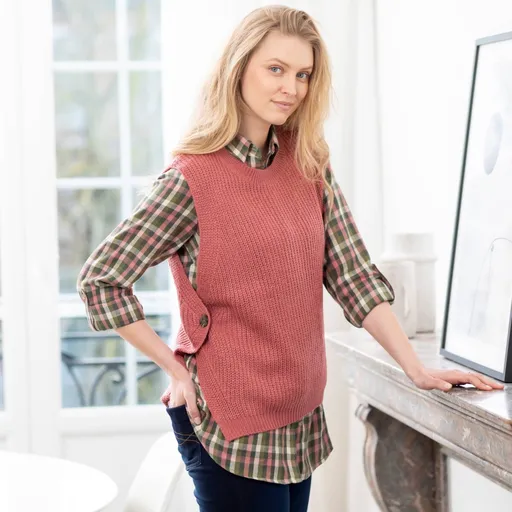 Pulóver bez rukávov, mohérový na dotyk