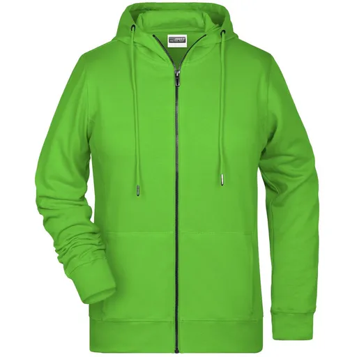 James & Nicholson (Daiber) Dámska mikina na zips z biobavlny 8025 - Limetkovo zelená | M