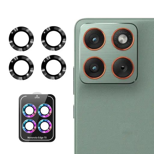 ENKAY ALU Sklo pre fotoaparát Motorola Edge 70 čierne