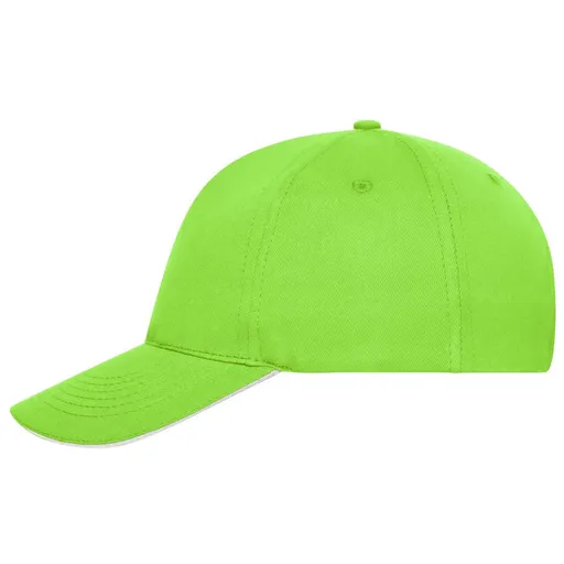 Myrtle Beach (Daiber) Šiltovka z bio bavlny sandwich MB6238 - Limetkovo zelená / biela