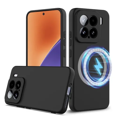 RUBBER MAGSAFE Silikónový kryt pre Xiaomi 15 BLACK