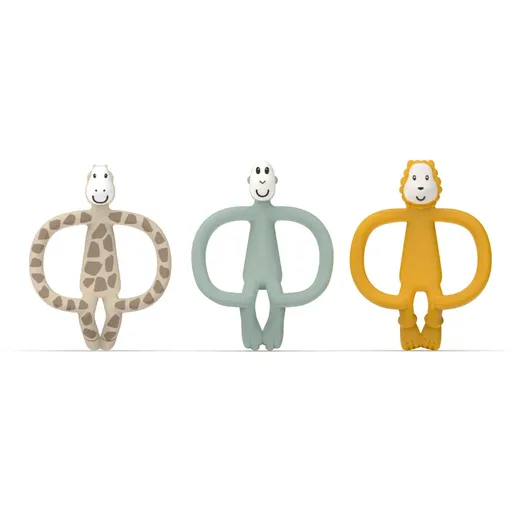 Matchstick Monkey Animal Teether Gift Set darčeková sada Giraffe Gigi, Lion Luda, Monkey Mint