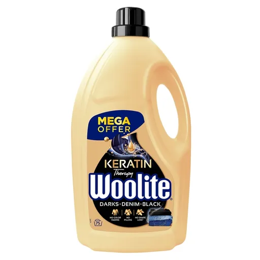 WOOLITE Keratín Therapy Darks Denim Black Tekutý prací prípravok 75 praní 4,5 l