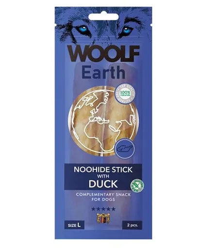 Woolf Earth Noohide Sticks with Duck L 85 g