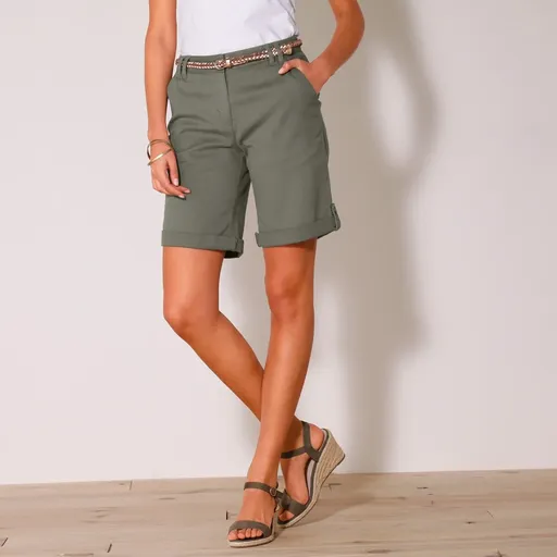 Strečové chino bermudy s nastaviteľnou dĺžkou