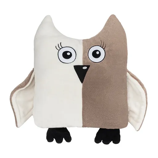 Bellatex Tvarovaný vankúš Sova, 45 x 30 cm