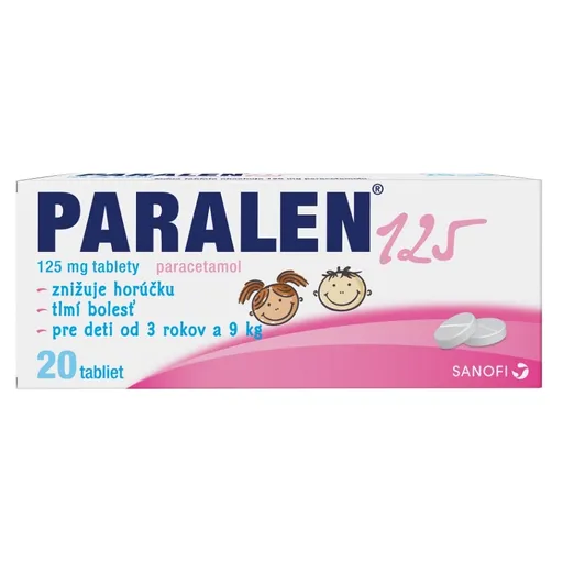 PARALEN pre deti 125 mg 20 tabliet