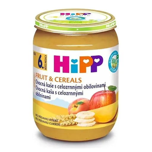 HiPP OVOCIE&CEREAL BIO Ovocná kaša s celozrnnými obilninami 190 g