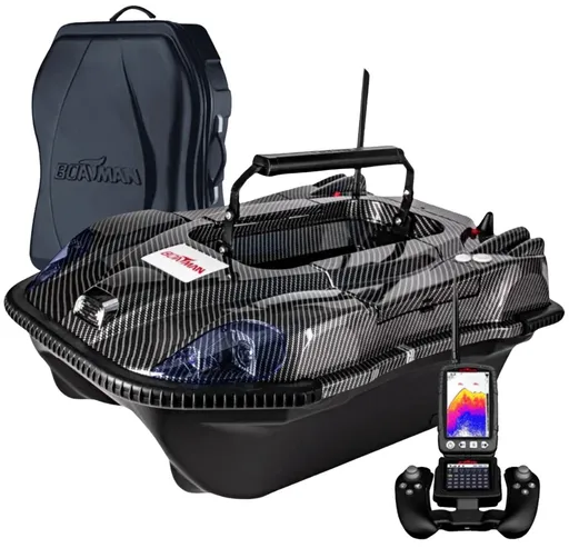 Boatman zavážacia lodička leader pro 3.0 s gps a echolotom carbon