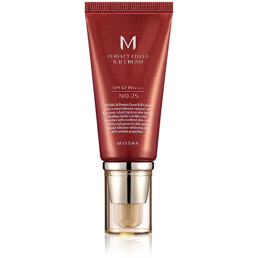 Missha M Perfect Cover BB krém s vysokou UV ochranou odtieň No. 25 Warm Beige SPF42/PA+++ 50 ml