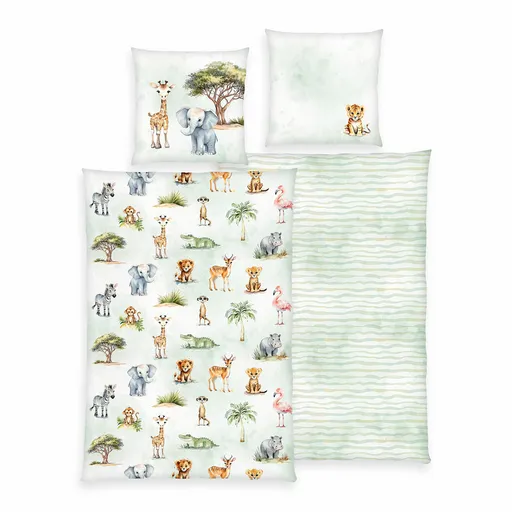 Herding Detské bavlnené obliečky Safari, 135 x 200 cm, 80 x 80 cm