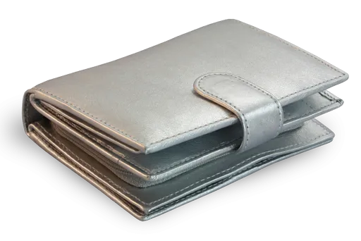 Strieborná dámska kožená peňaženka so zápinkou 511-9769-27