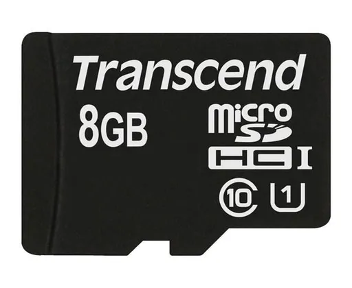 TRANSCEND MicroSDHC karta 8GB Premium, Class 10 UHS-I 300x, bez adaptéra