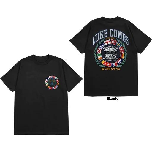 Luke Combs tričko Tour '23 Flag Čierna S