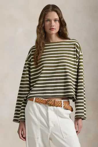 Bavlnené tričko s dlhým rukávom Polo Ralph Lauren