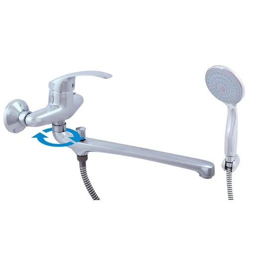 Vaňová batéria RAV Slezák MISSISSIPPI so sprchovacím setom 100 mm chróm MS057.0/1