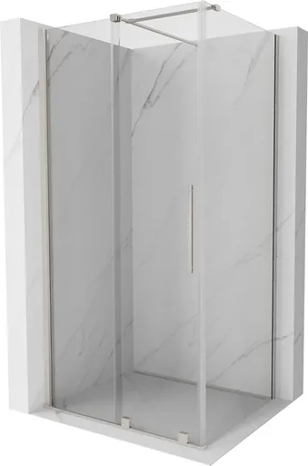 MEXEN/S - Velár sprchovací kút, posuvné dvere 120 x 85, transparent, nikel kefovaná 871-120-085-01-97