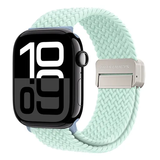 DUX BRAIDED Nylonový remienok pre Apple Watch 10 / 11 46mm svetlozelený