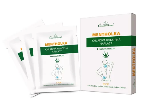 Cannaderm MENTHOLKA chladivá konopná náplasť 3ks